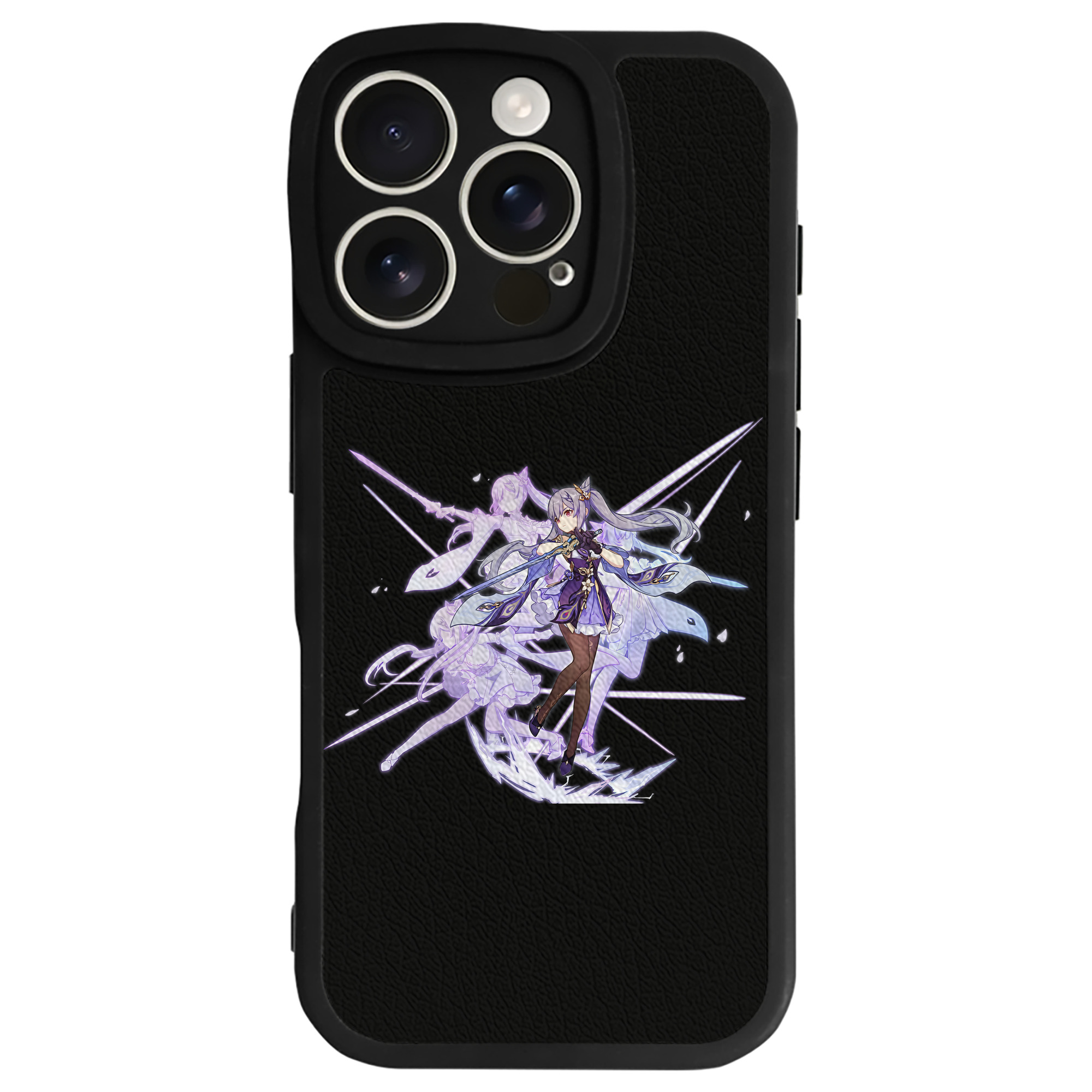 げんし神 刻晴 こくせい genshin Kokusei 【iPhone 16シリーズ対応】シリコンスマホケース（レザー調） 材質：シリコン